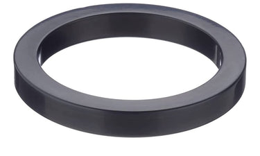 Black silicone ring for group head 58mm coffee machine on a white background